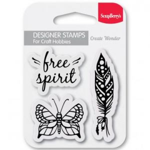 Stemple akrylowe ScrapBerry's 7cm, Free Spirit